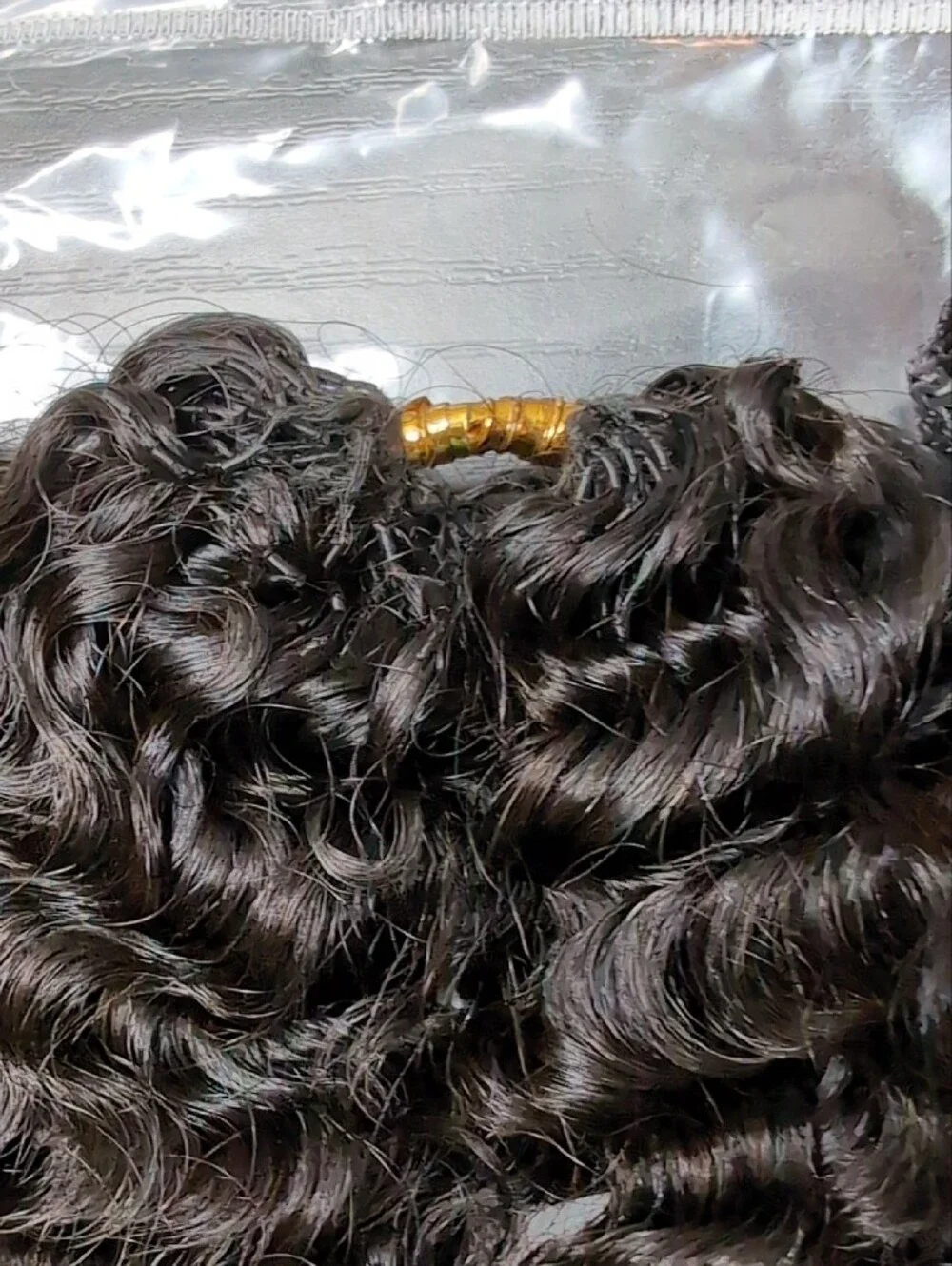 20 Inch 100 Strands Human Crochet Hair Deep Water Wave Natural Black